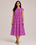 DP-Z02602 Purple Cotton Dress