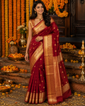 DP-Z04033 Maroon Banarsi Saree