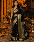 DP-Z04038 Black Banarsi Saree