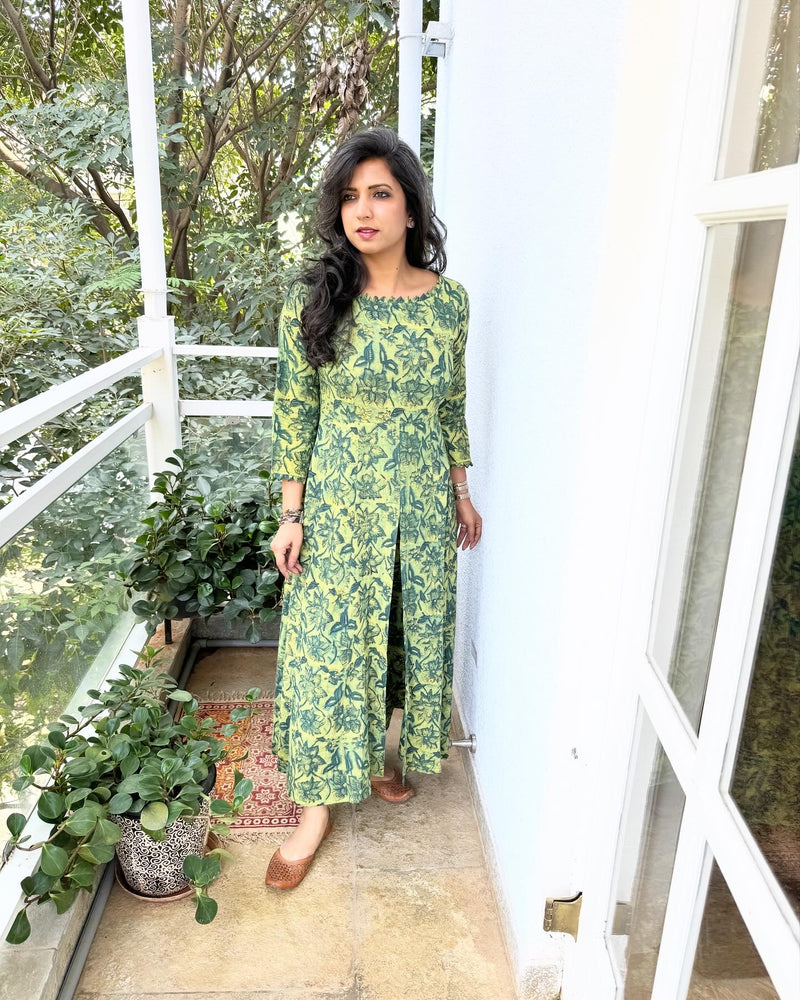 EE-G04485 Green Ajrak Co-ord