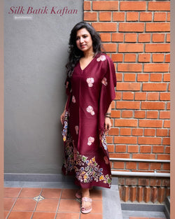 EE-X06085 Plum Batik Kaftan