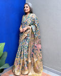 EE-X03902 Kalamkari Tussar Silk