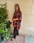 EE-X01016 Red Nandi Kalamkari Top