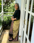 EE-X03092 Olive Bhandhini Shibori Saree