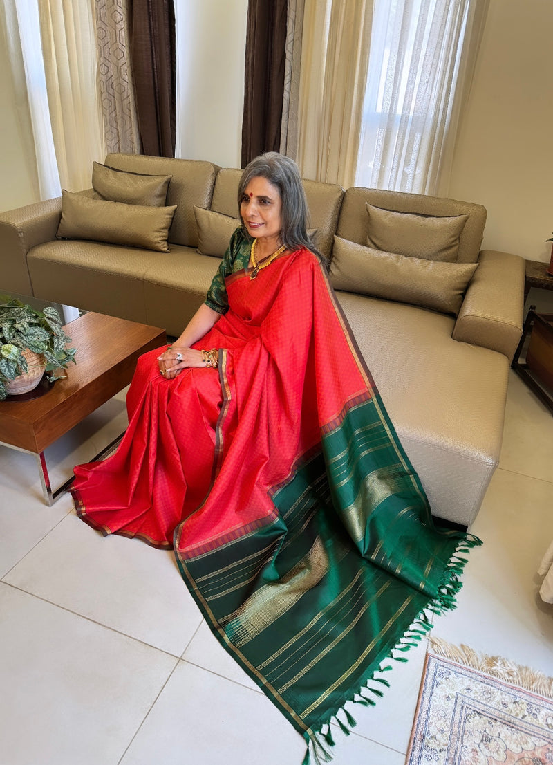 EE-W16470 Orange Payadi Kanchi