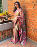 EE-Y15681 Tussar Kutch embroidery Sari