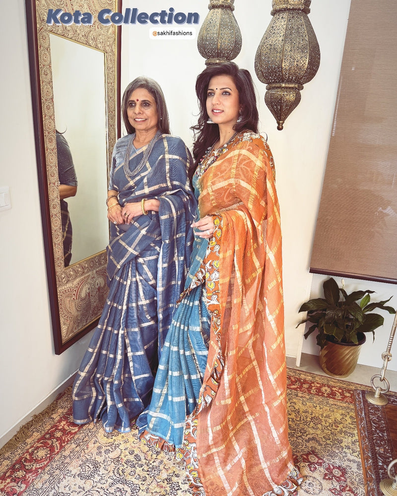 EE-X01703 Kalamkari Kota Cotton Sari