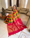 EE-X08885 Multi Check Kanchi sari
