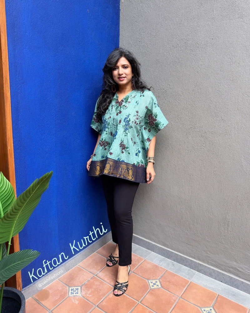 EE-V14628K Floral Kaftan Top