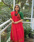 EE-W13452 Red Matka Sari