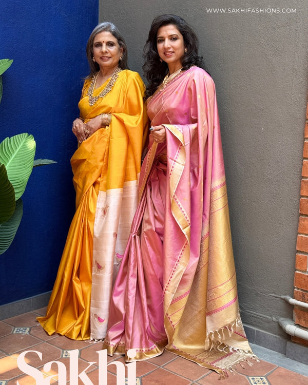 chinese dress ladies EE-S26033 Pink Saree Dress – sakhifashions