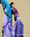 SR-0183 Blue Lilac Georgette sari