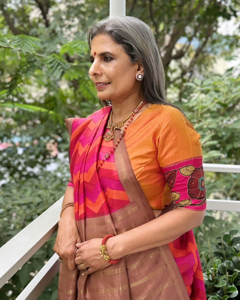 EE-X05076 Zig zag Kanchi Silk