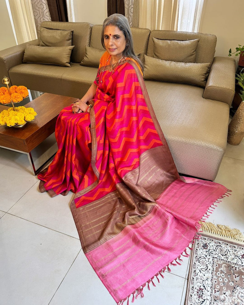 EE-X05076 Zig zag Kanchi Silk