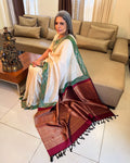 EE-X14194 Tussar Kanchi Collage Sari