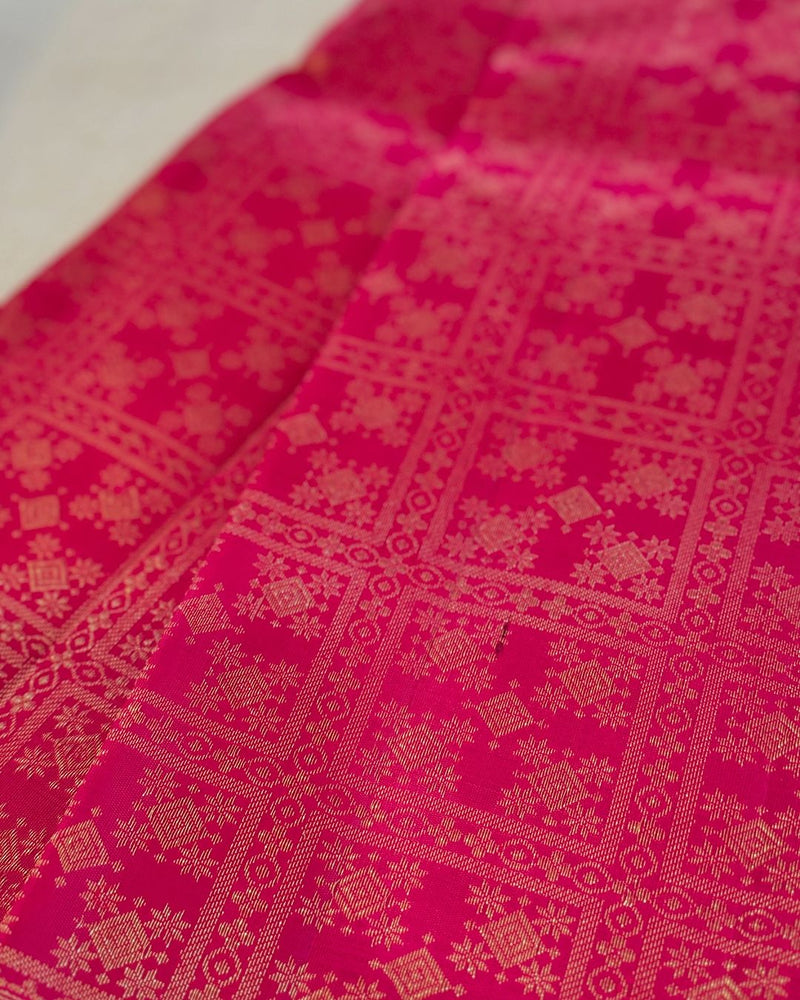 BL-X08340 Pink Kanchi Blouse