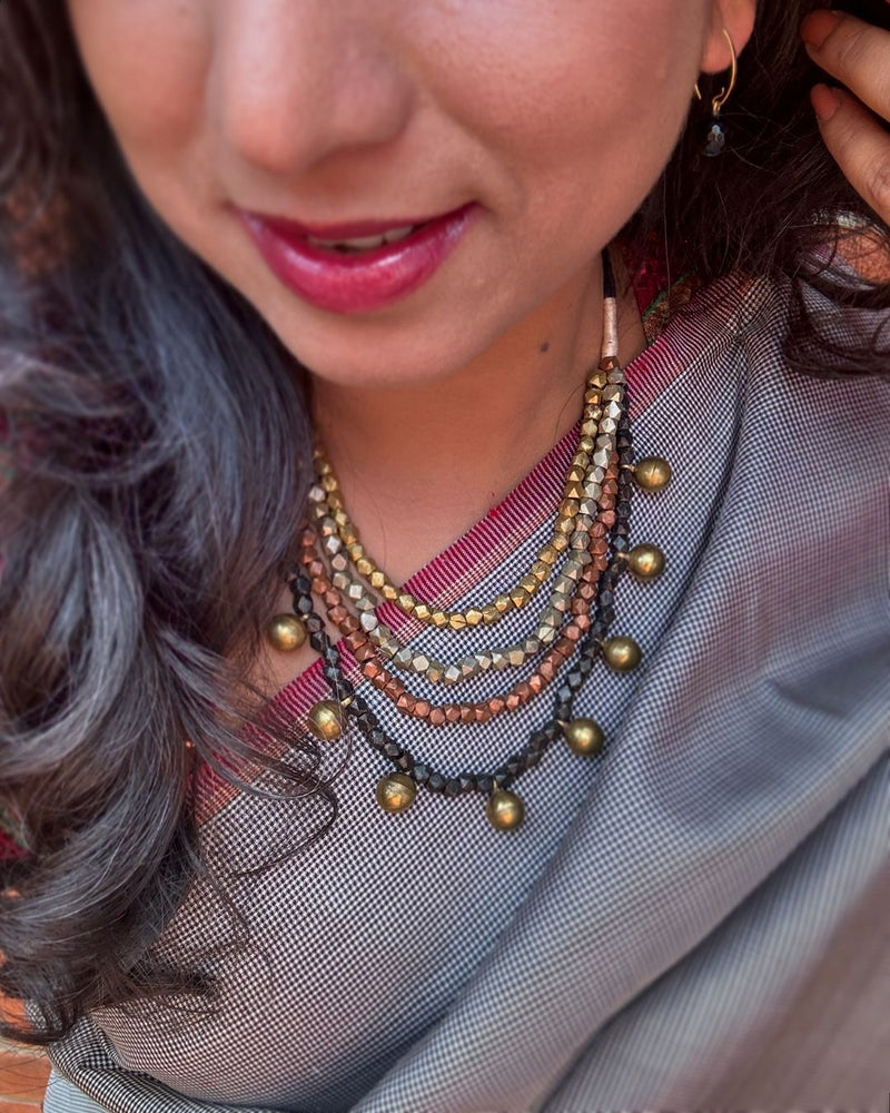 AJ-W241116 Gold Brass Necklace