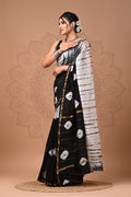 DP-W07343 Black Chanderi saree
