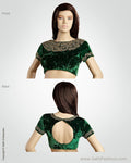 BLN-29881 -Green Velvet Blouse