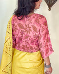 BL-V19773 Pink Ajrakh Blouse
