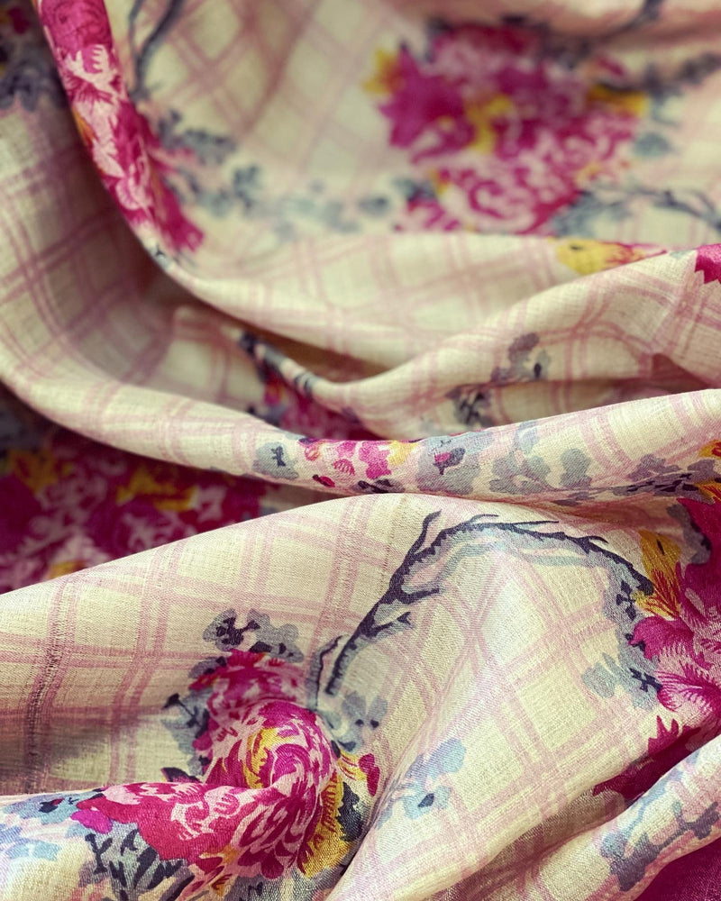 EE-V13683 Floral Tussar Saree