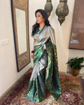 EE-W03834 Kanchi Tussar Green