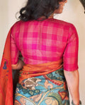 BL-WR35033 Pink Kanchi Blouse