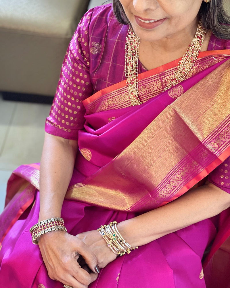EE-W01999 Magenta Kanchi Sari