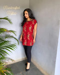 EE-V09853R Red Cotton Kaftan