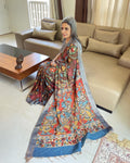 EE-W05082 Kalamkari silk sari