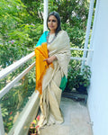 EE-W02424 Cream Kanchi Sari