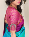 DRBL-20682R Pink Banarsi FBlouse