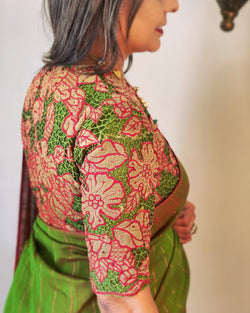 BL-W03370 Cutwork Floral blouse