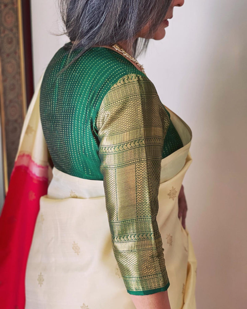 EE-W01857 Cream Kanchi Sari