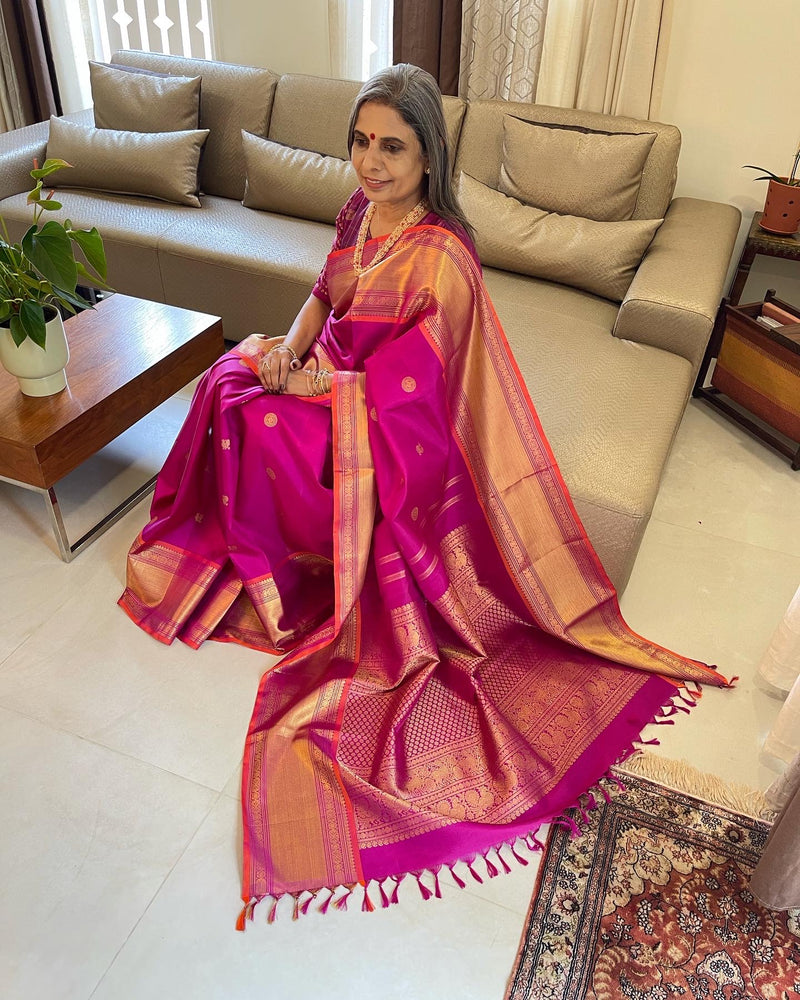 EE-W01999 Magenta Kanchi Sari