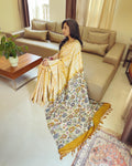 EE-V18674 Tie Dye Kalamkari Tussar Sari