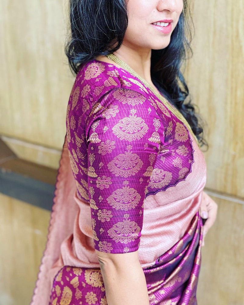 BL-V17288 Purple Kanchi Blouse