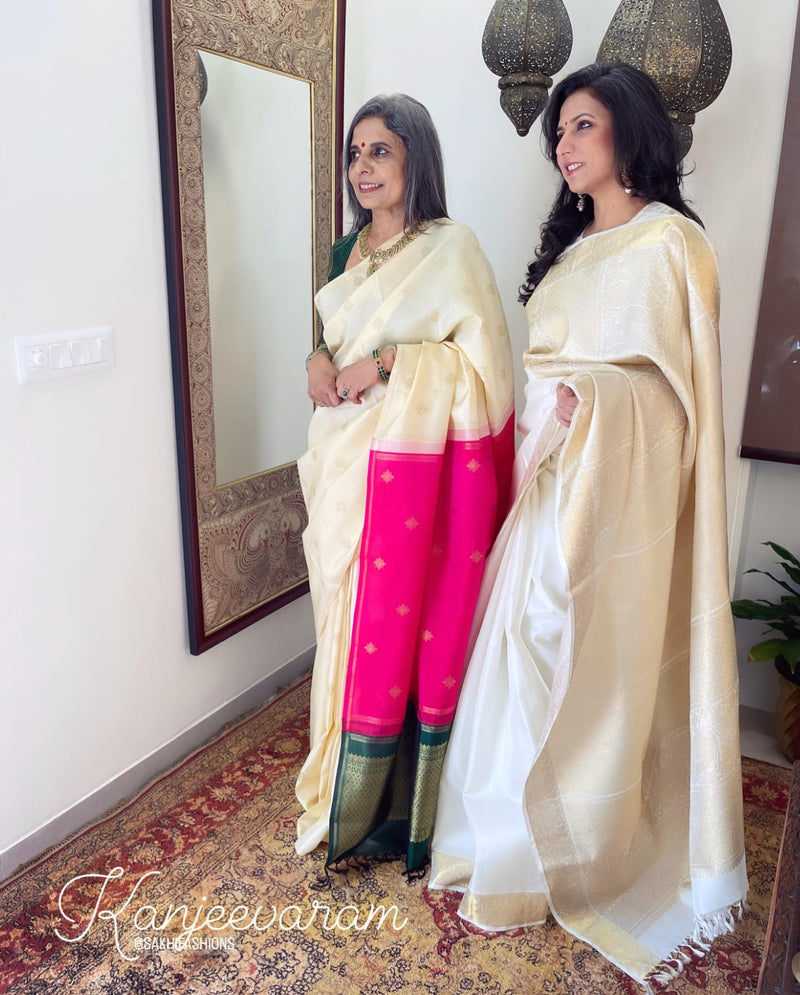 EE-W01857 Cream Kanchi Sari