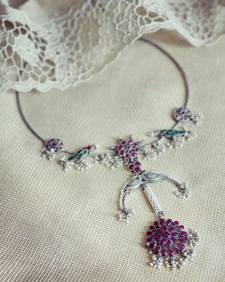 AS-W02038 Pure Silver Mala