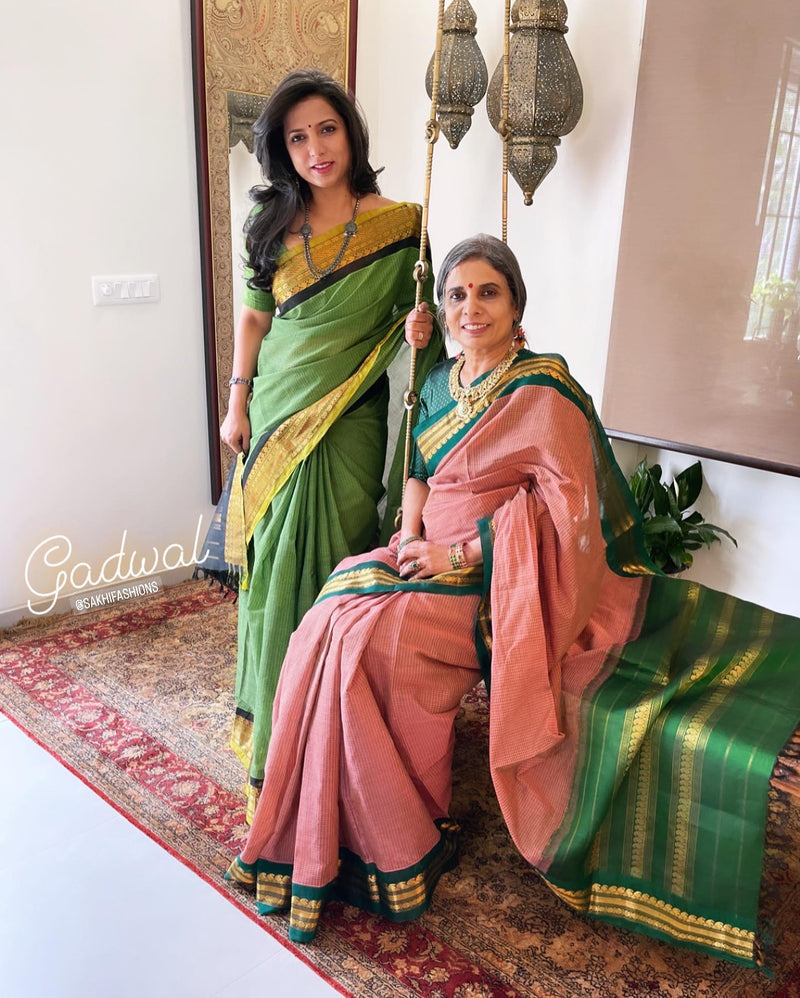 EE-W00875 Pink Gadwal Sari