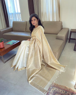 EE-W01760 Cream Kanchi Saree