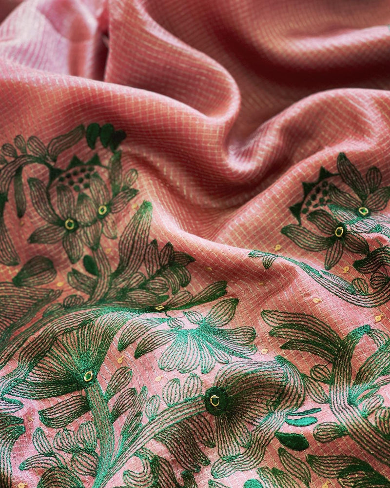 EE-V21243 Tussar Silk Sari