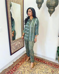 EE-W02595 Blue Ajrak Modal Co-ord
