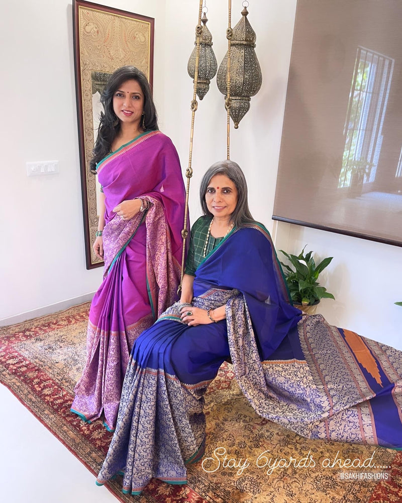 EE-W01306 Magenta Kanchi cotton
