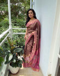 EE-V18842 Tussar Silk Cutwork sari