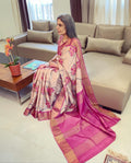 EE-V13683 Floral Tussar Saree
