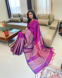 EE-W01306 Magenta Kanchi cotton