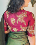 BL-U48878 Maroon Floral Kanchi