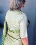 BL-V11755 GreenTussar Blouse