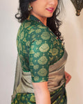 BL-W03834 Green Kanchi Blouse